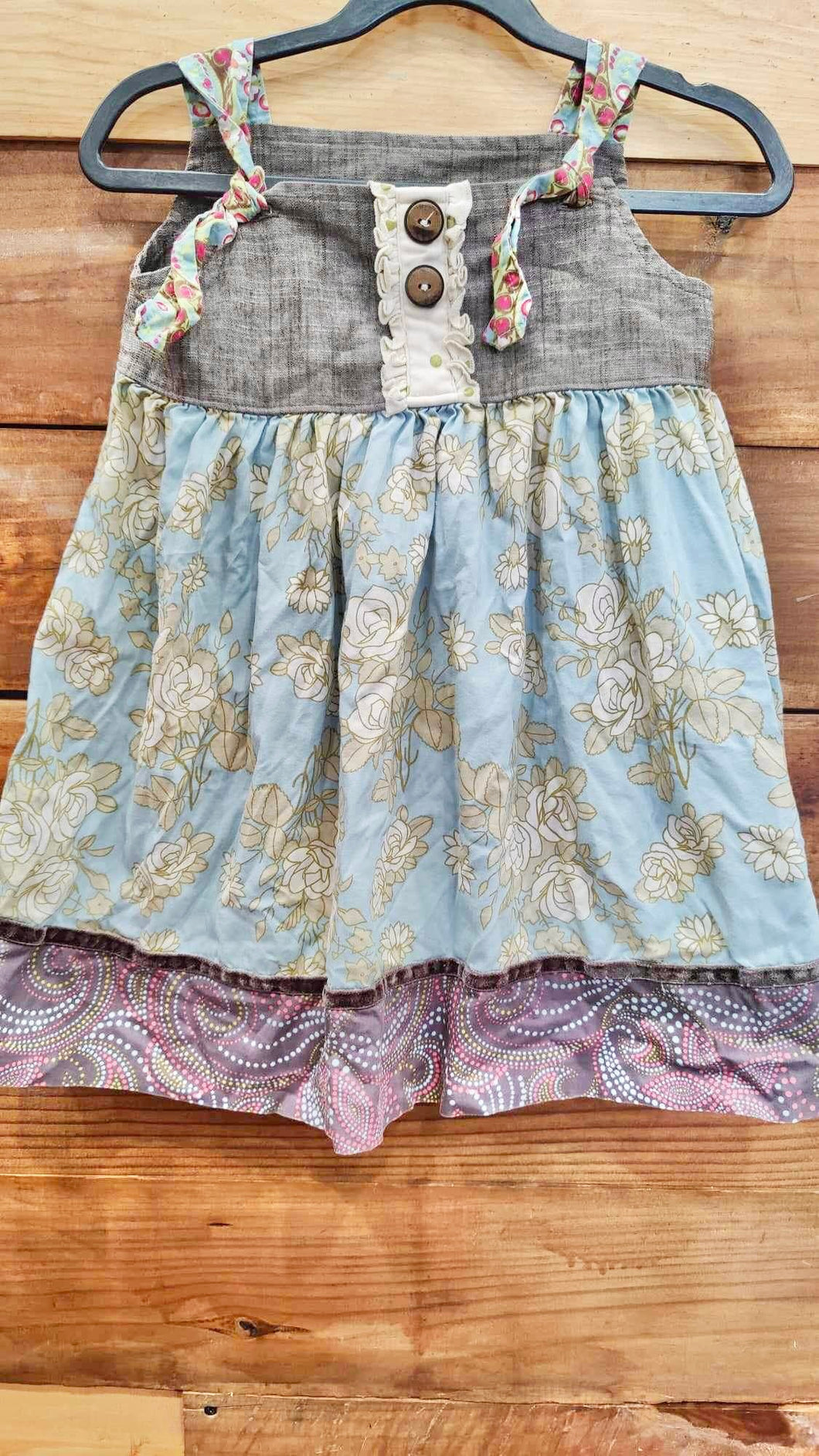 Matilda Jane Blue Roses Dress Size 4