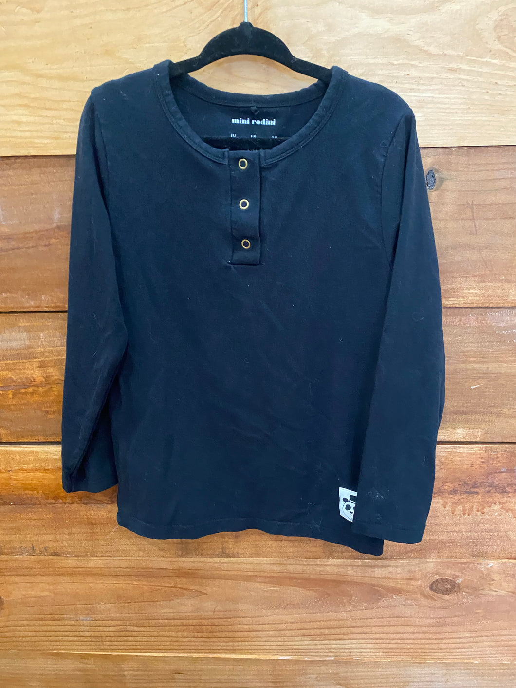 Mini Rodini Black Shirt Size 4-5Y