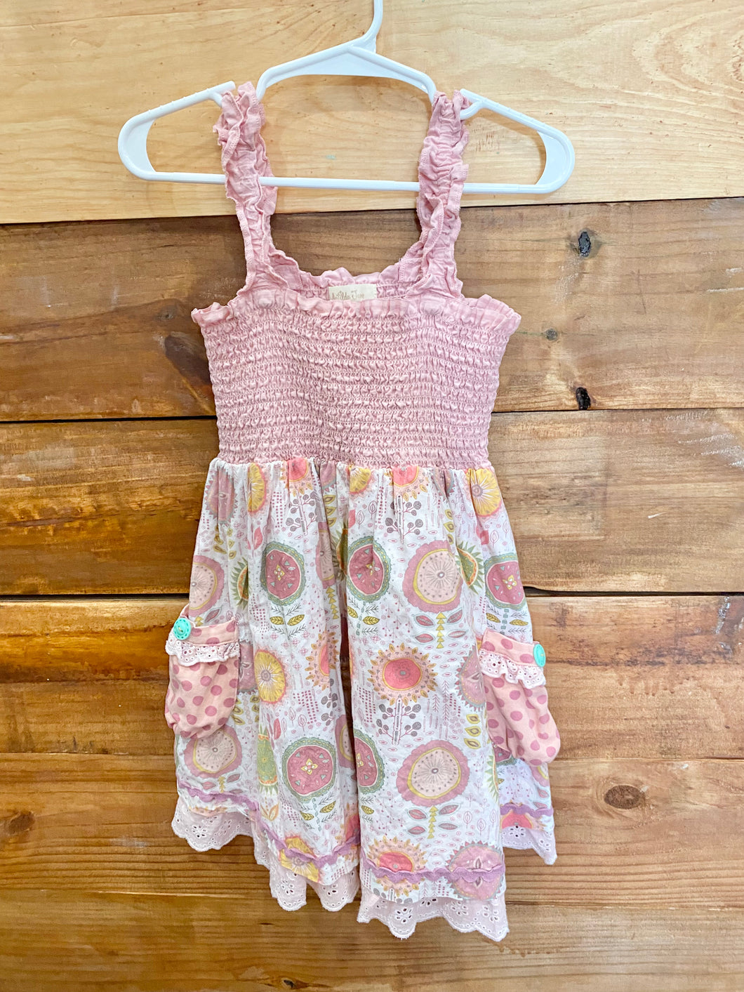 Matilda Jane Pink Flower Dress Size 4