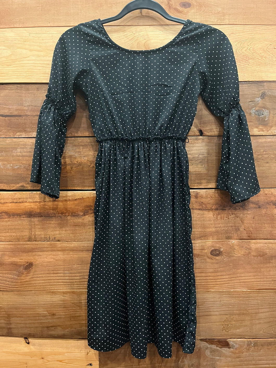 ATUN Black Polka Dot Dress Size 10-11Y