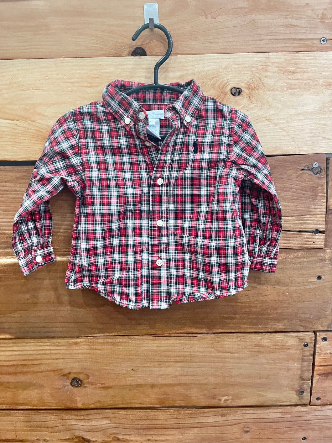 Ralph Lauren Red Plaid Shirt Size 9m