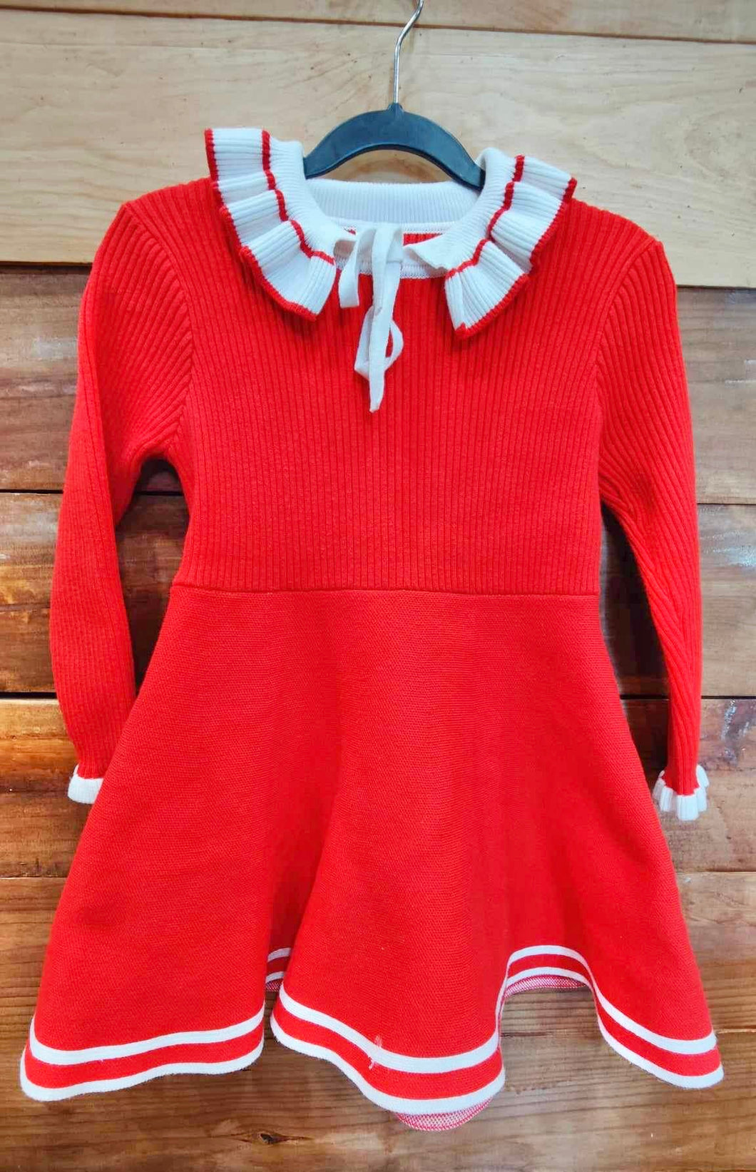 Red Knit Dress Size 6-7