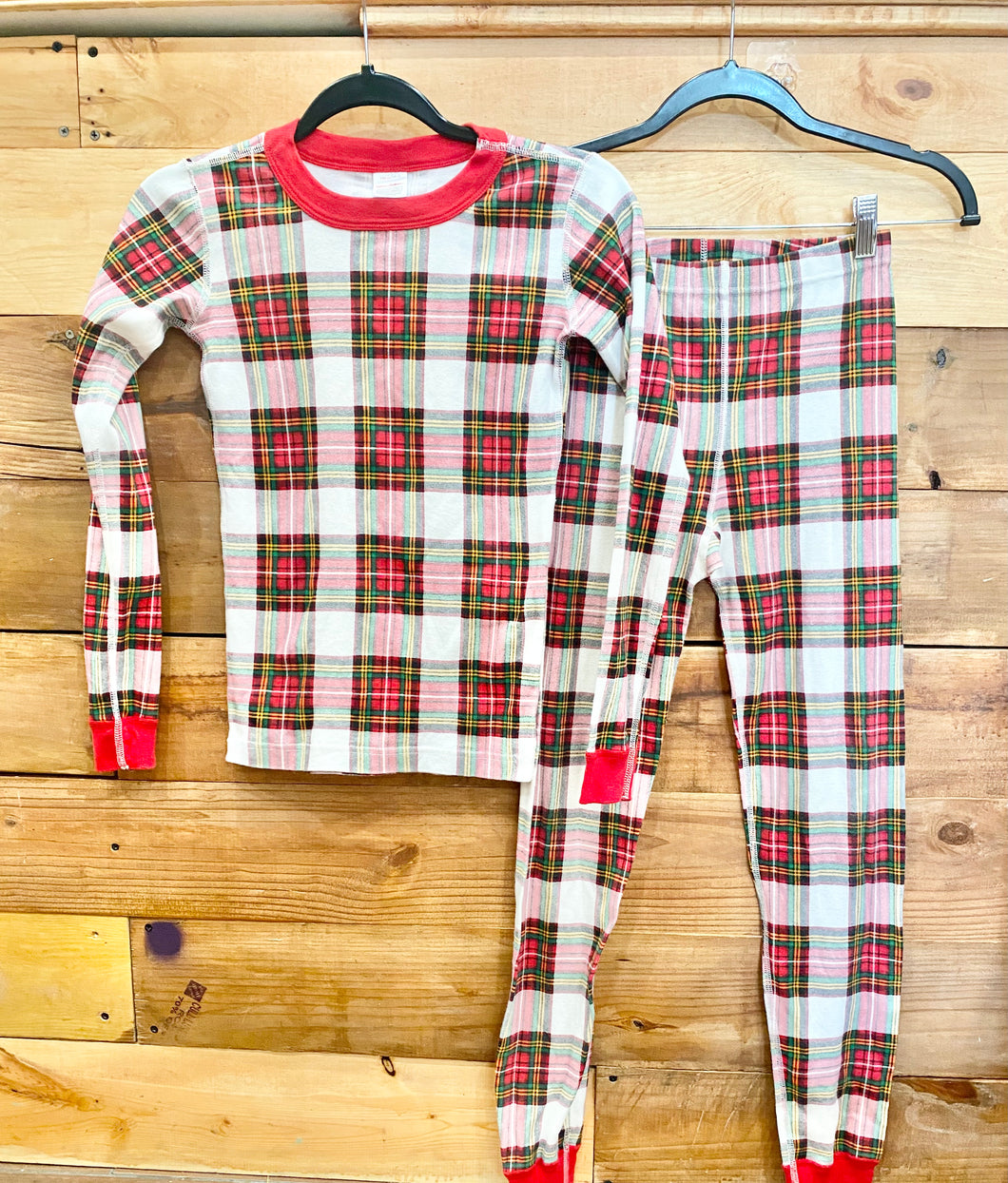 Hanna Andersson Red Plaid Pajamas Size 12