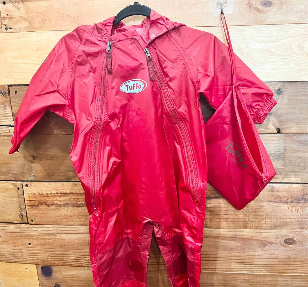 Tuffo Red Rain Suit Size 3T