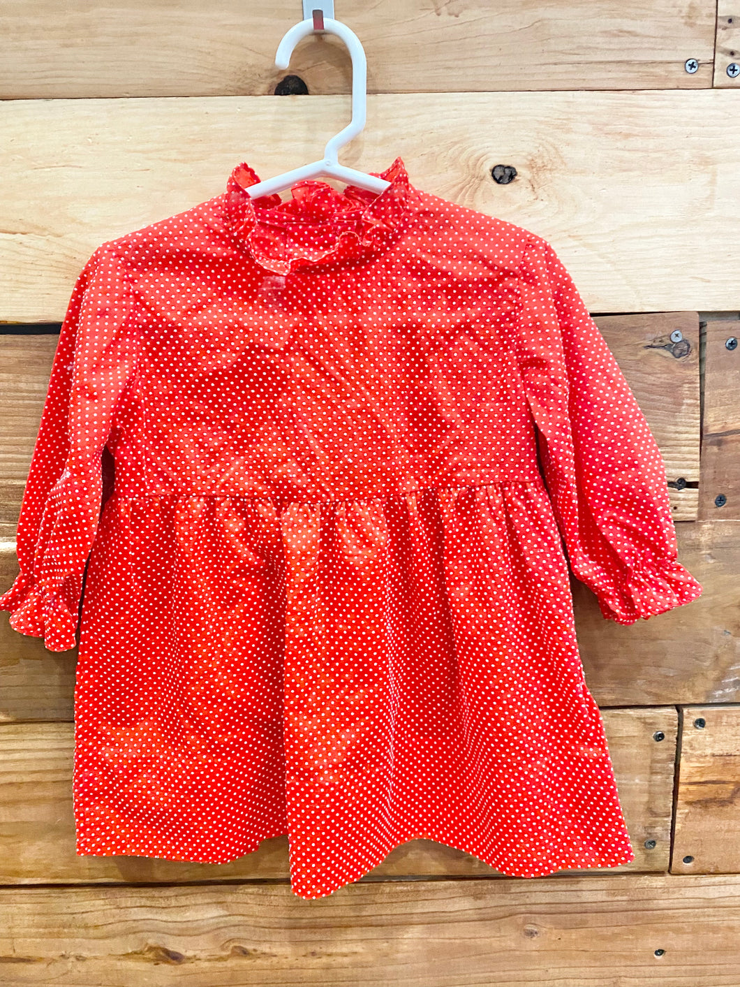 Polly Flinders Red Polka Dot Dress Size 4