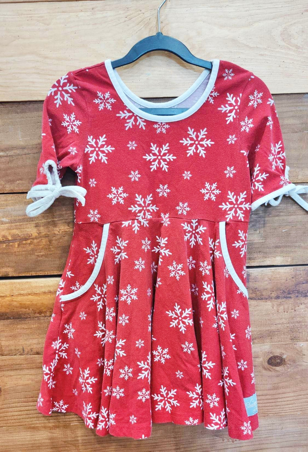 Eleanor Rose Red Snowflake Dress Size 5-6
