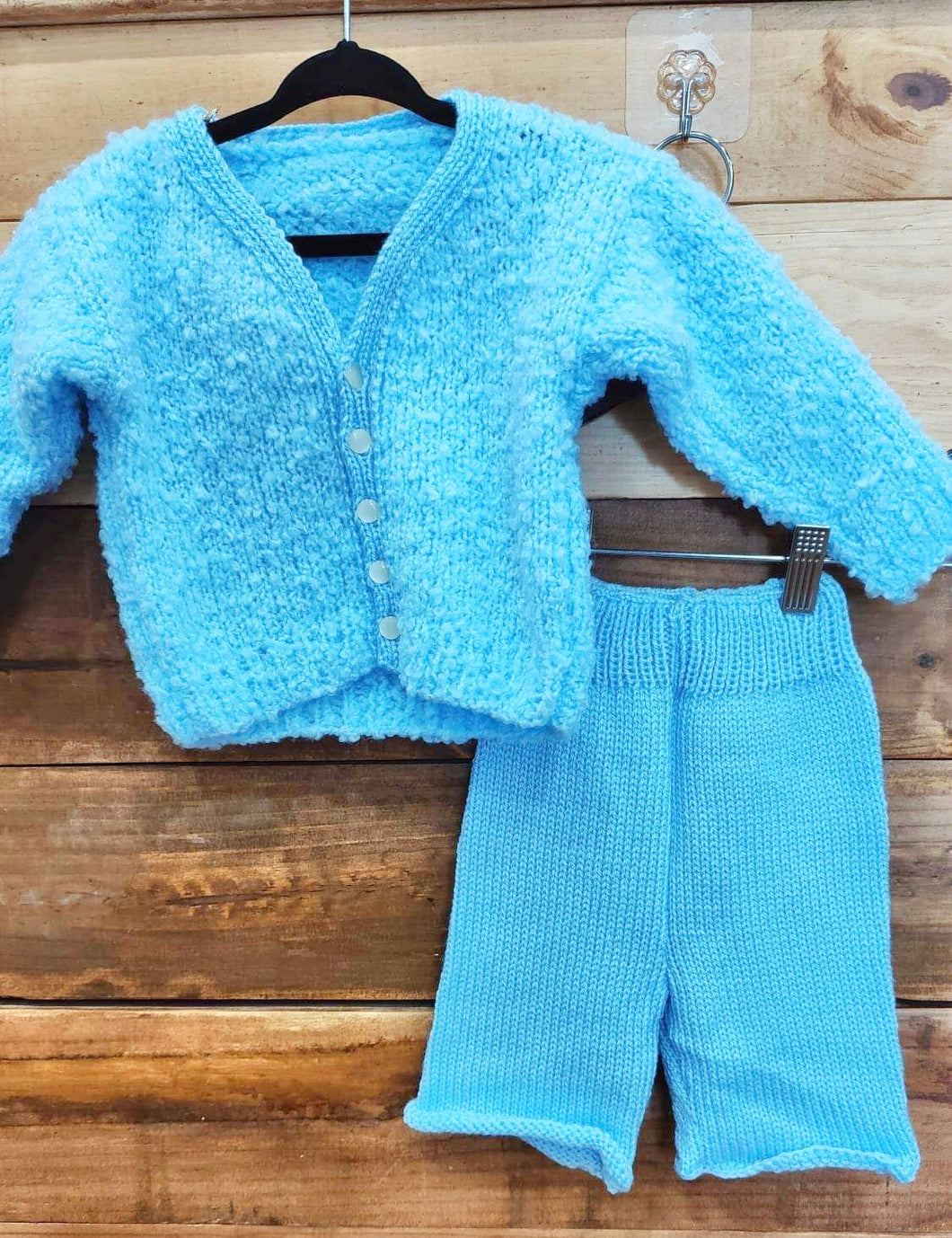 Blue Knit 2pc Outfit Size 12m