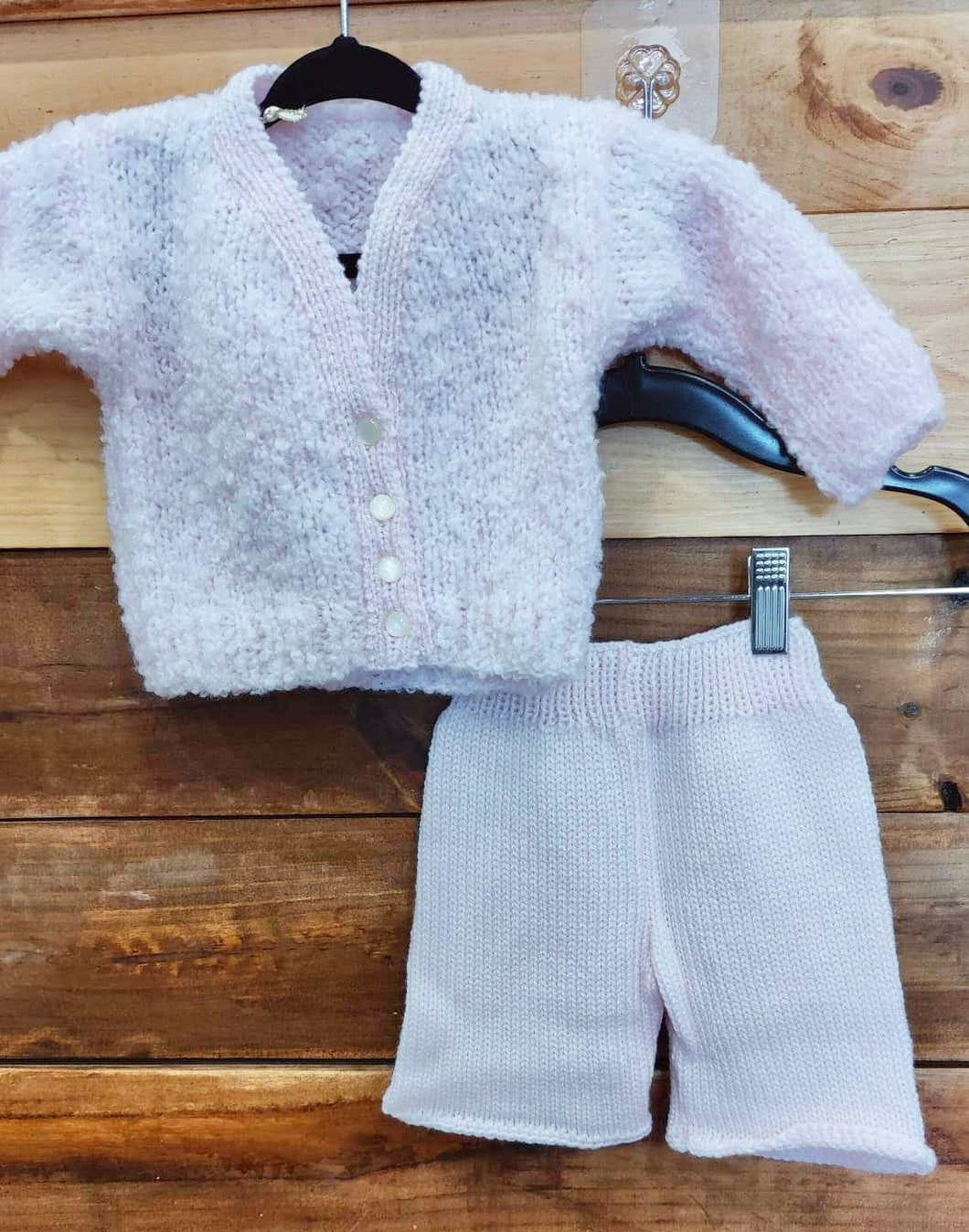 Light Pink 2pc Knit Outfit Size 6-9m