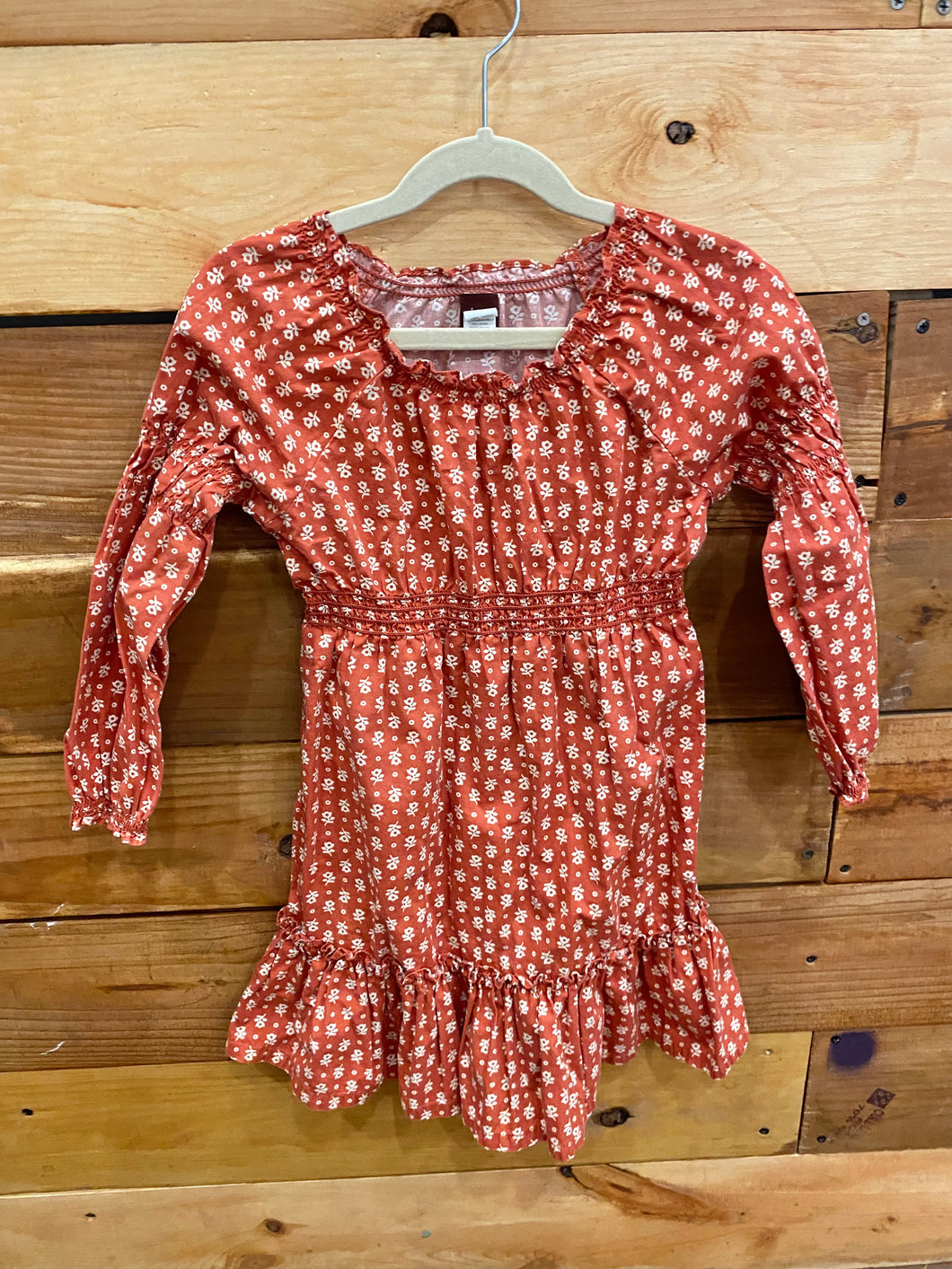 Tea Collection Red Flower Dress Size 4