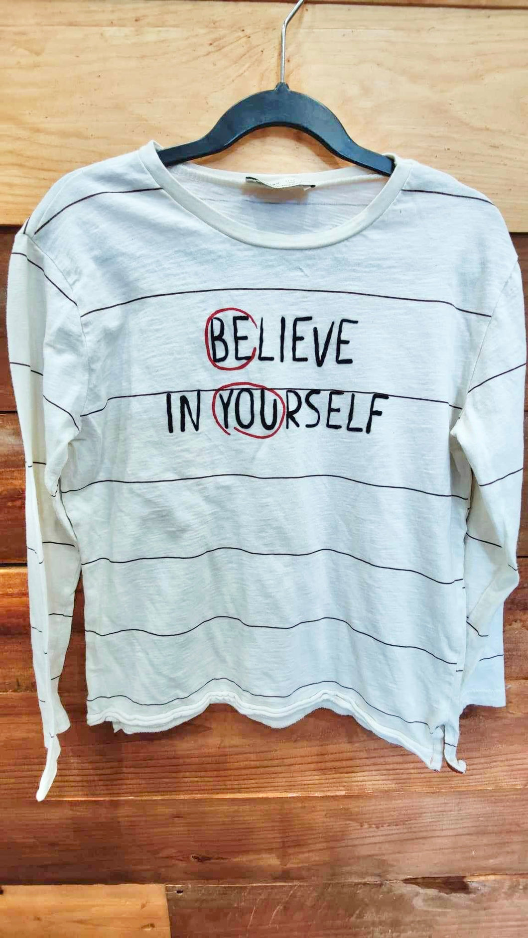 Zara Believe In Yourself Shirt Size 8