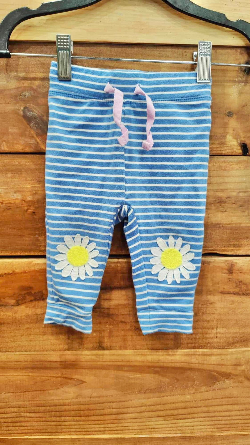 Baby Boden Blue Daisy Pants Size 3-6m