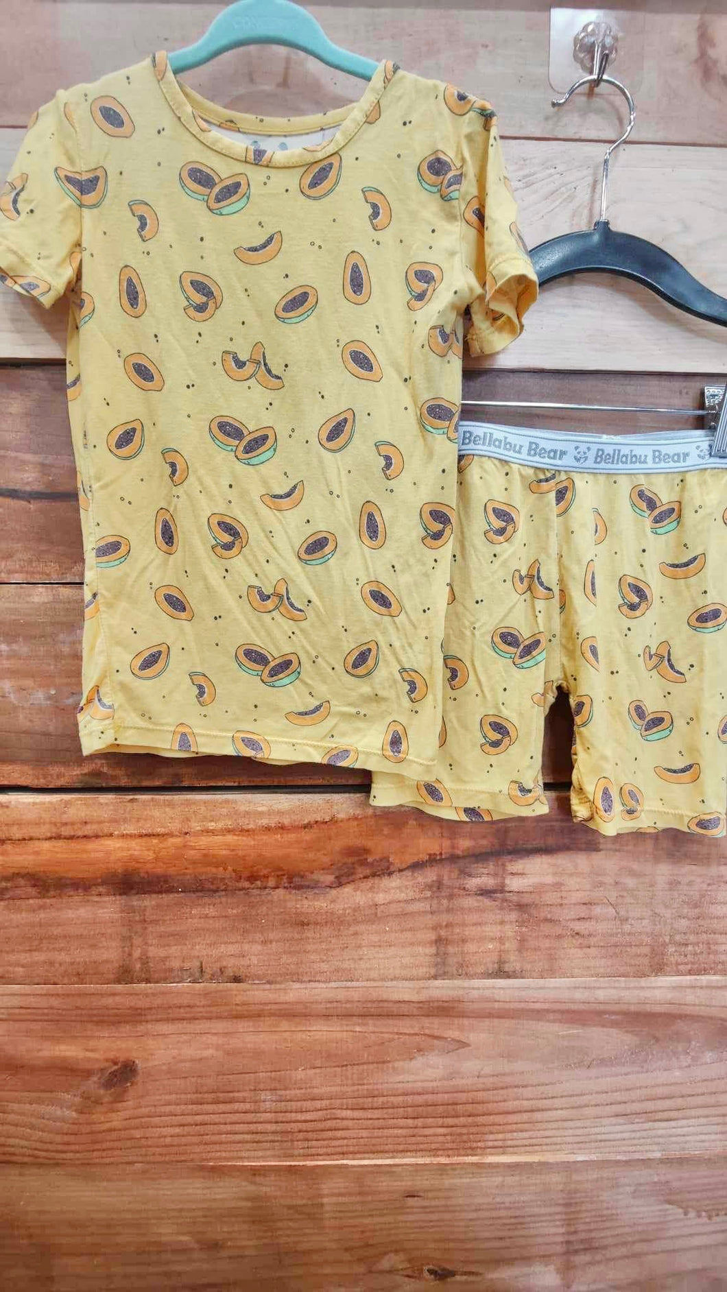 Bellabu Bear Papaya Pajamas Size 5T