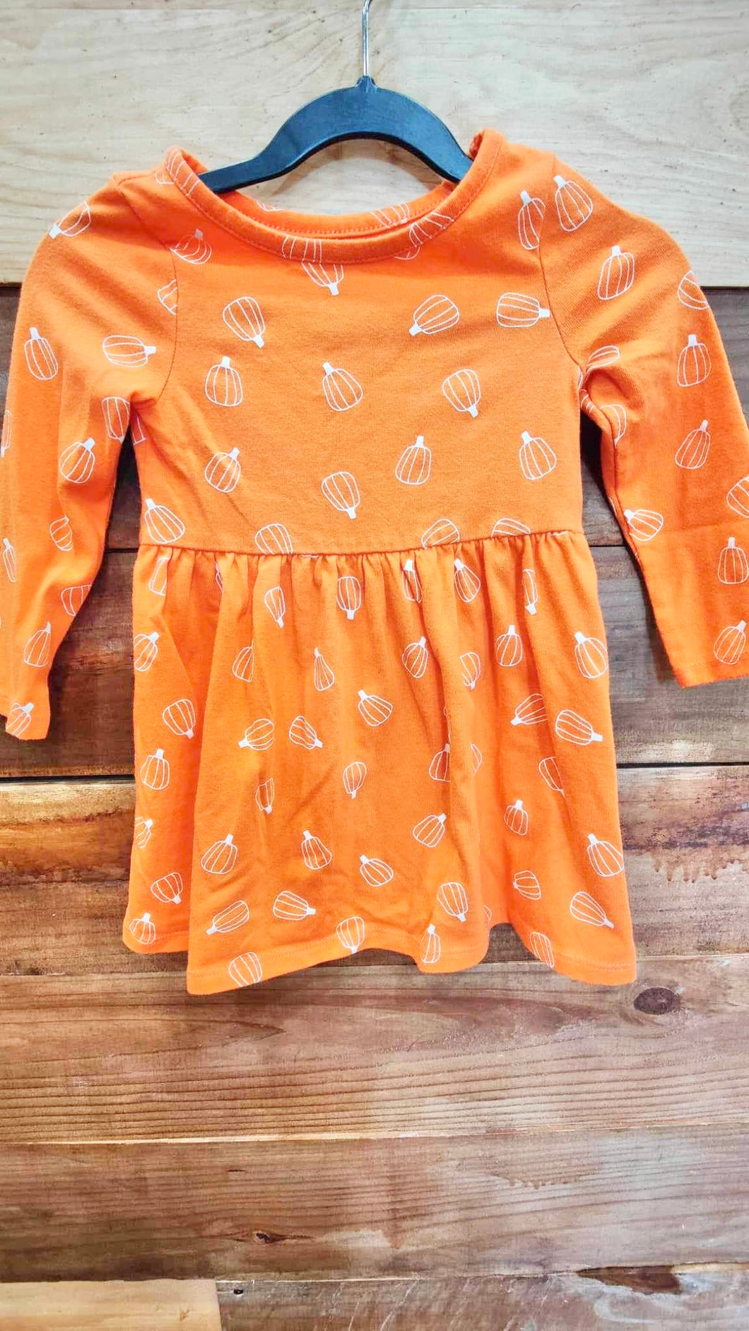 Cat & Jack Orange Pumpkins Dress Size 4T