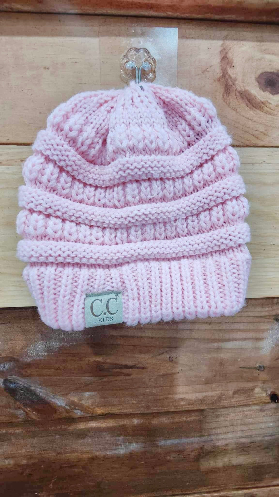 CC Pink Knit Beanie Hat
