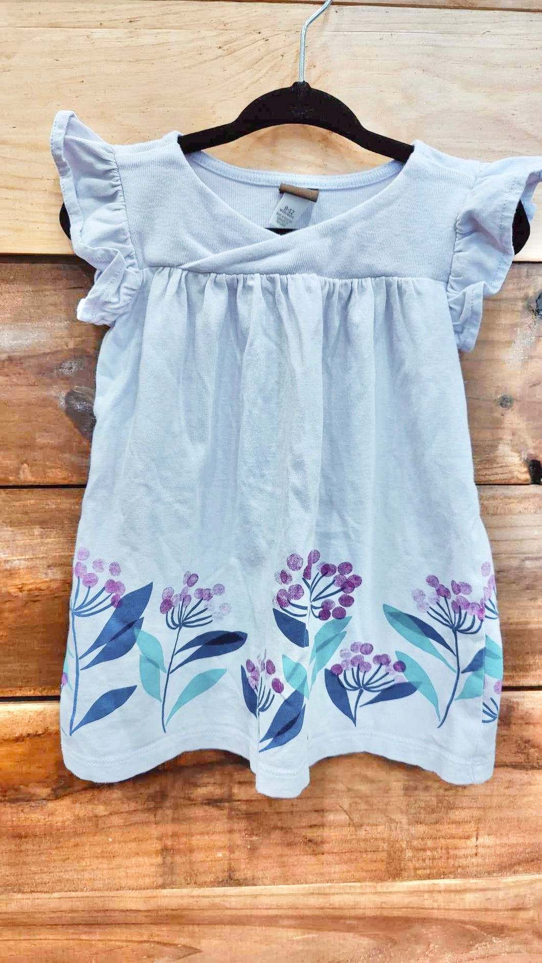 Tea Collection Purple Flower Dress Size 9-12m