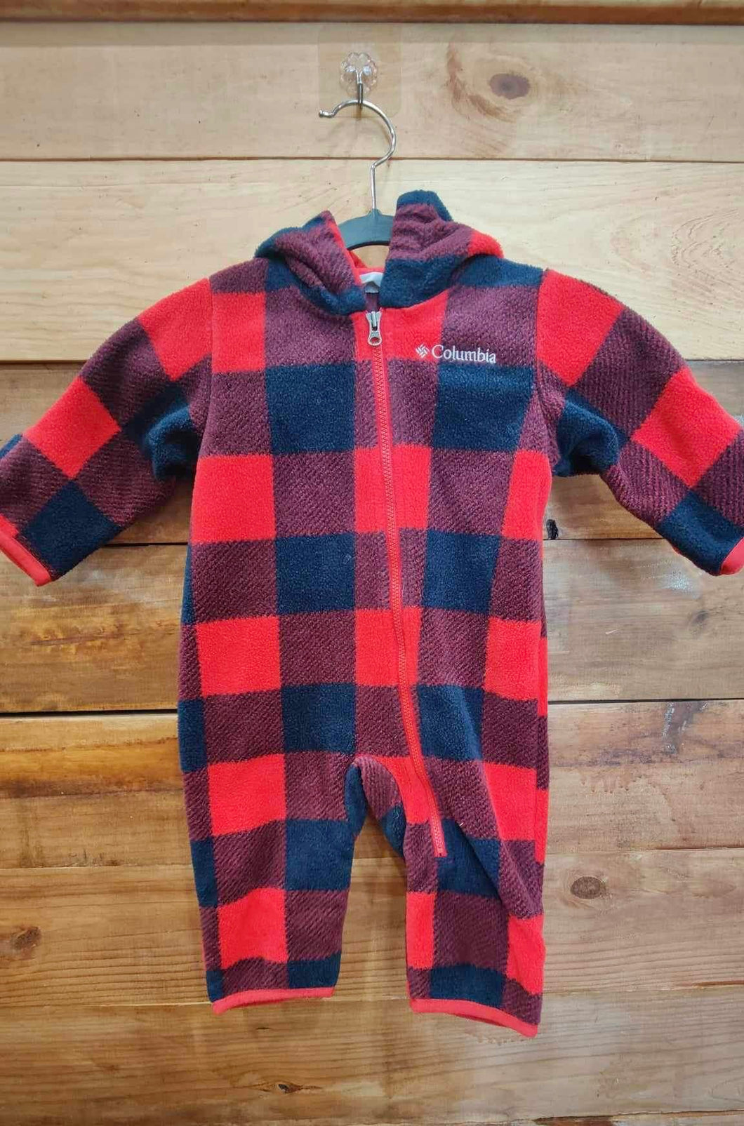 Columbia Red Plaid Bunting Suit Size 3-6m