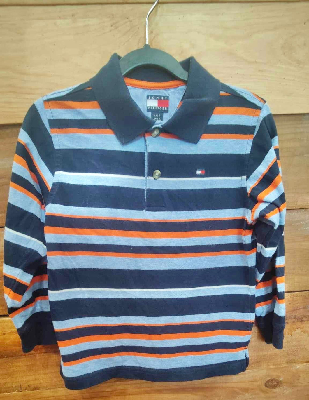 Tommy Hilfiger Blue Striped Shirt Size 4T