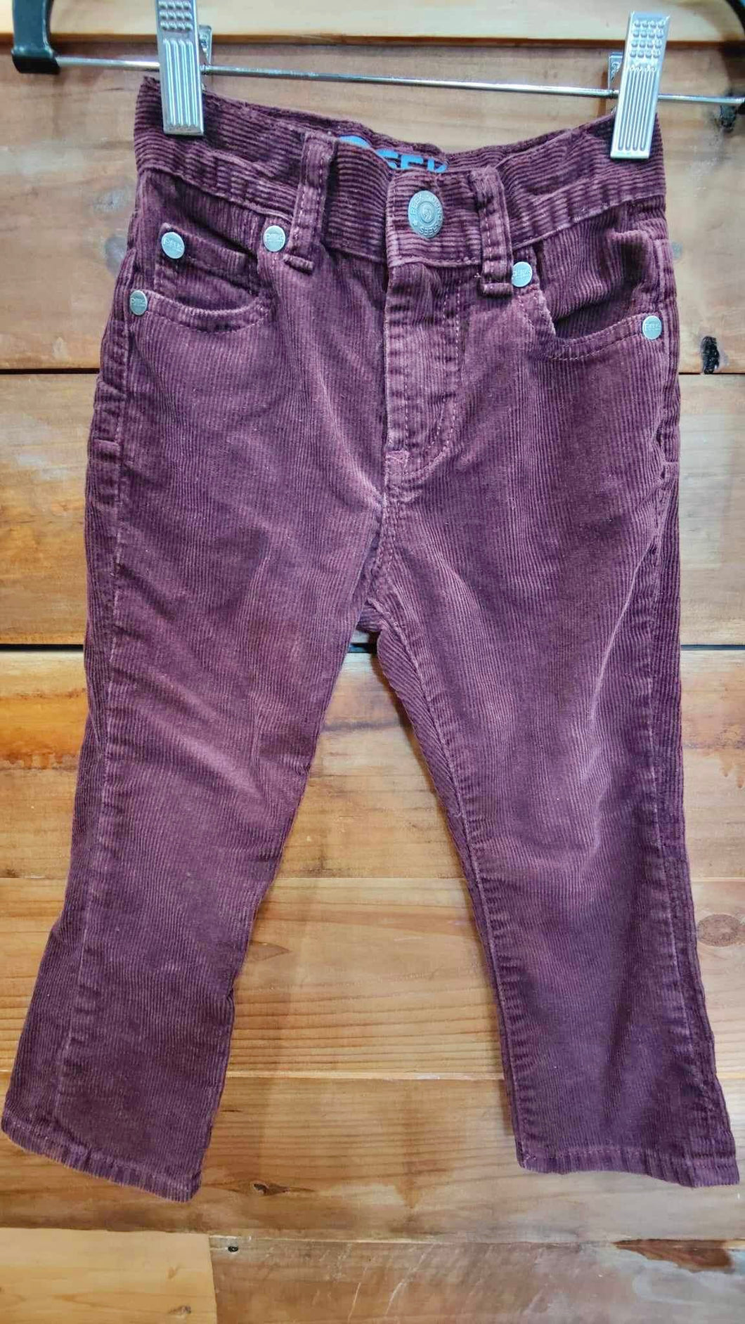 Peek Dungarees Burgundy Cord Pants Size 2