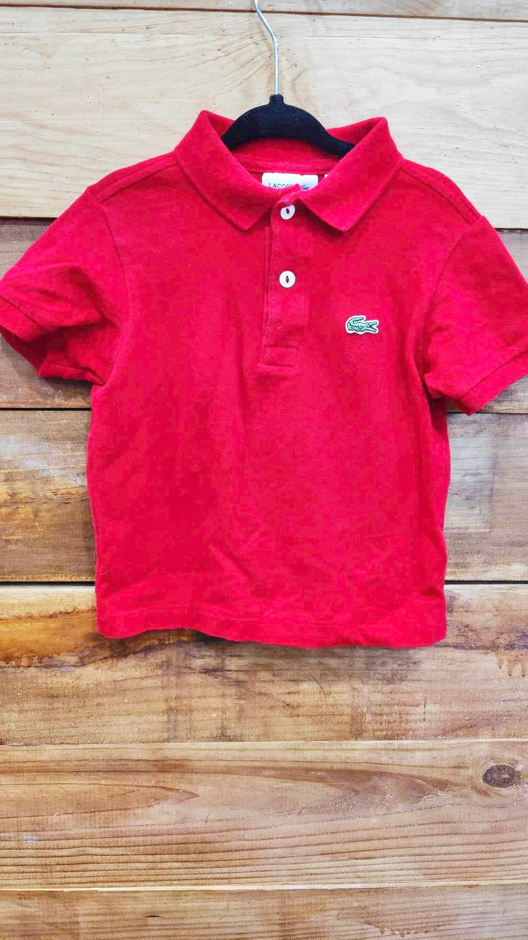 Lacoste Red Polo Shirt Size 4