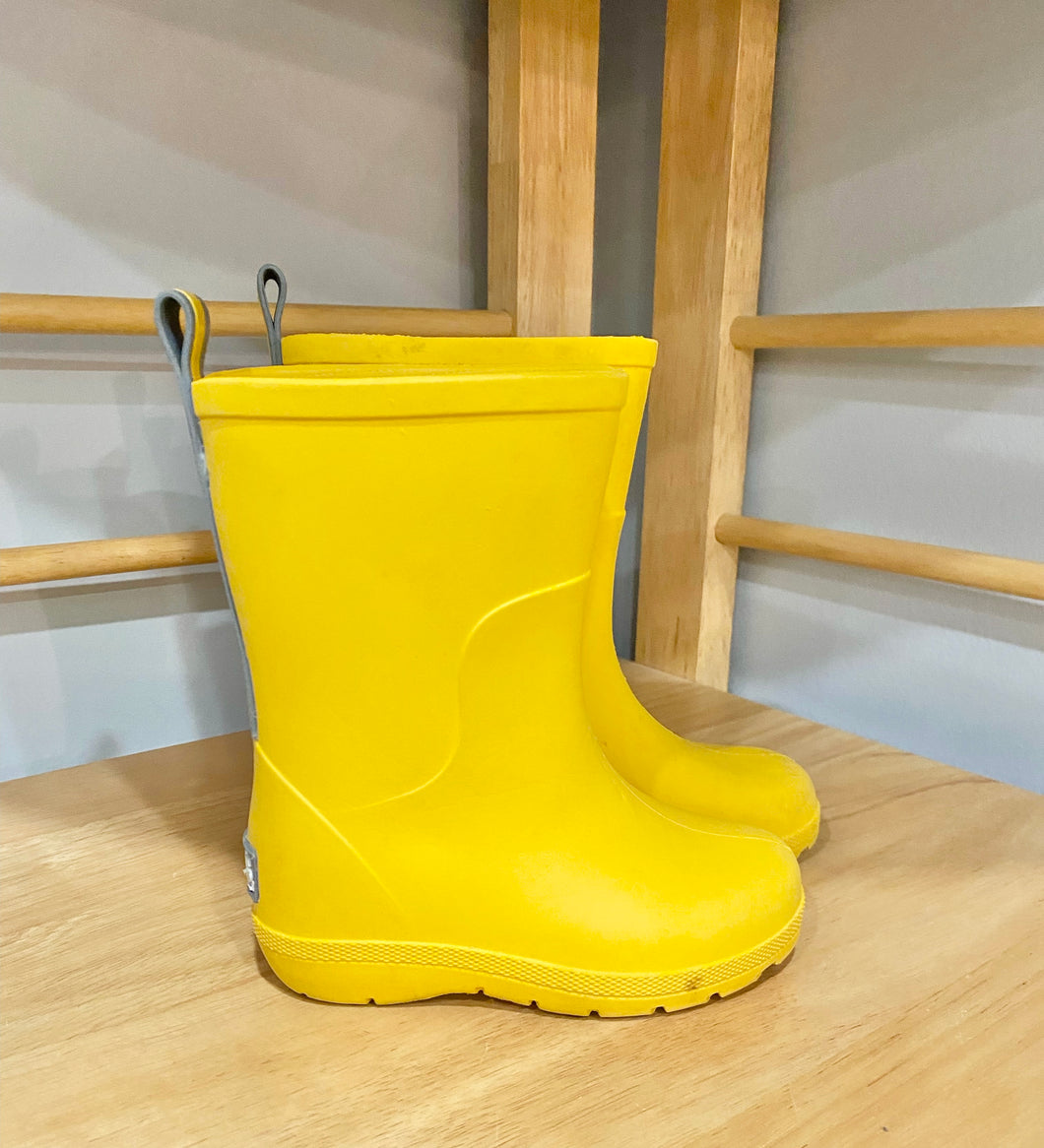 Totes Yellow Boots Size 7-8