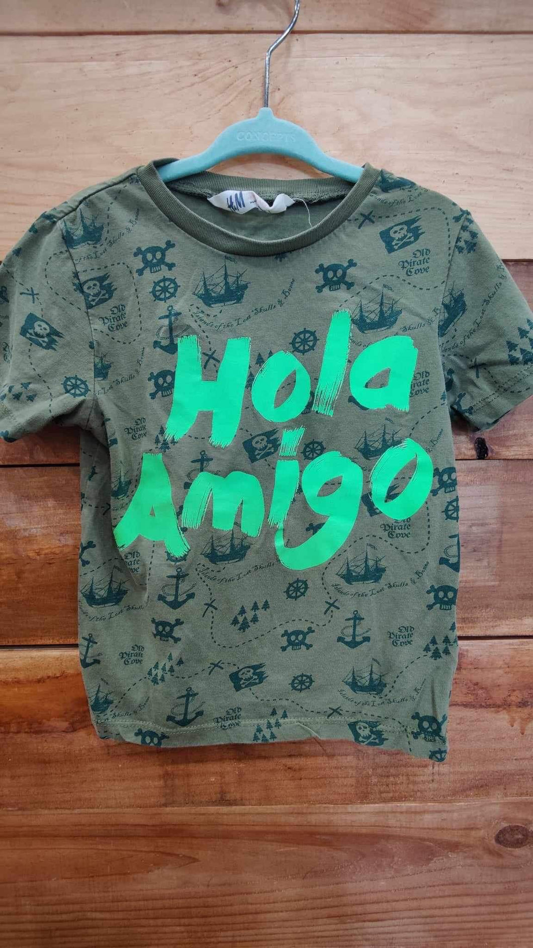 H&M Hola Amigo Shirt Size 2-4Y