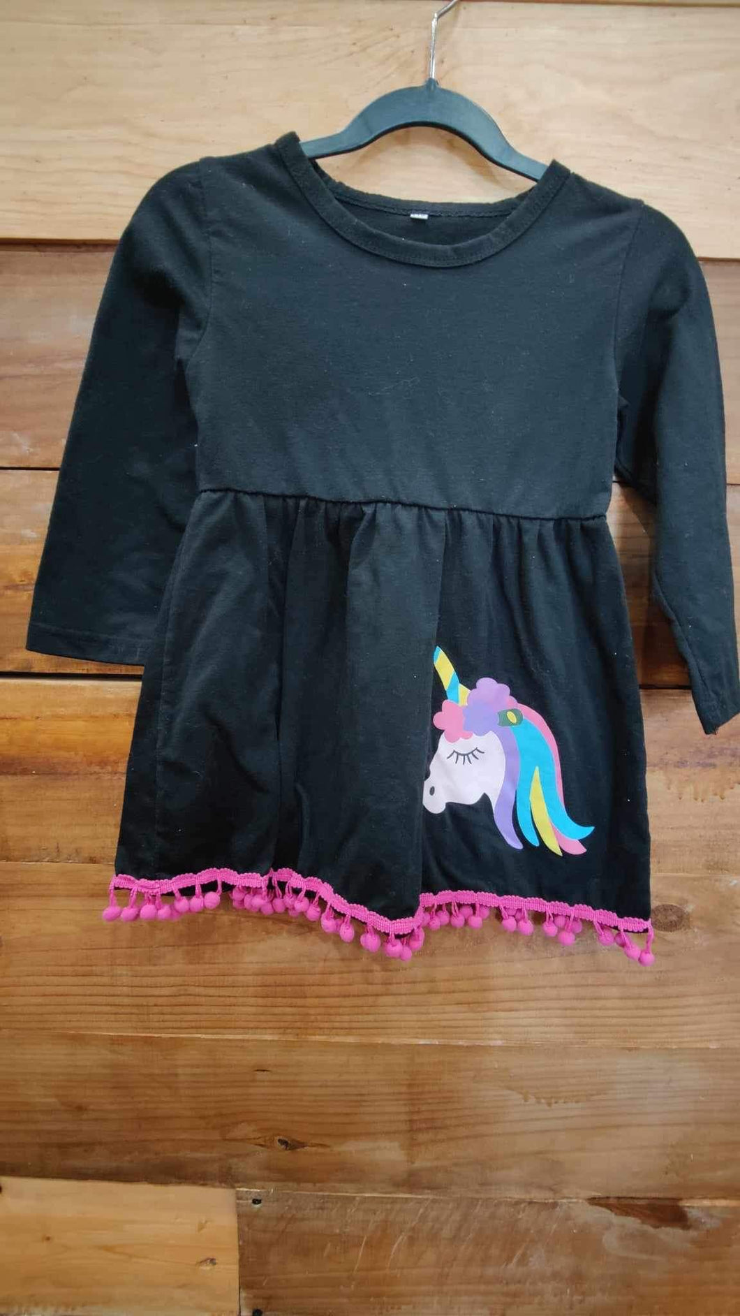 Black Unicorn Dress Size 3T