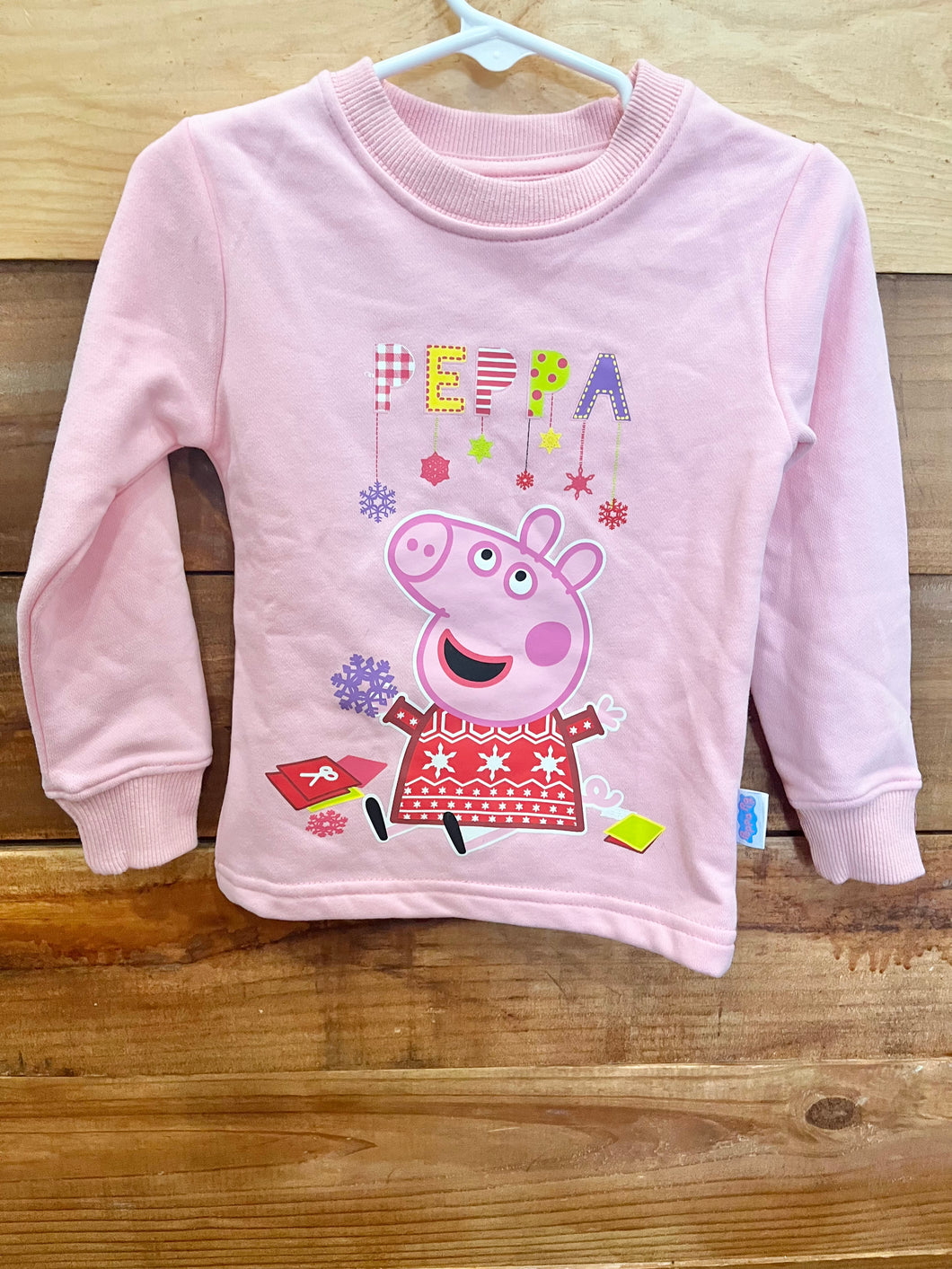 Peppa Pig Pink Christmas Sweater Size 3