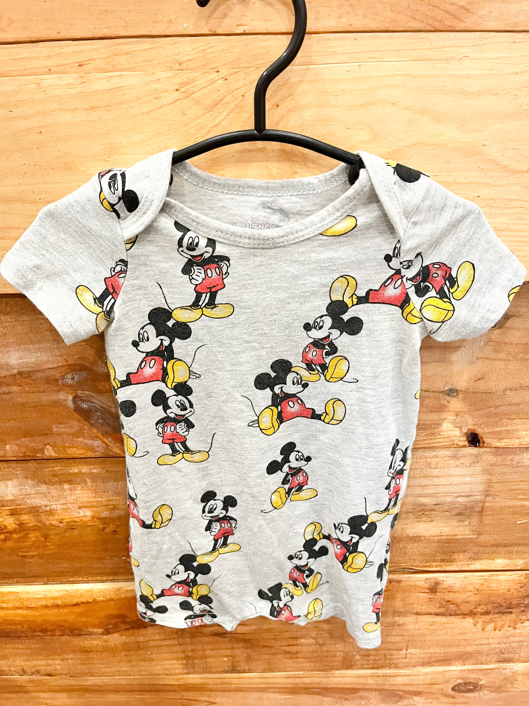 Disney Gray Mickey Mouse Romper Size 3-6m