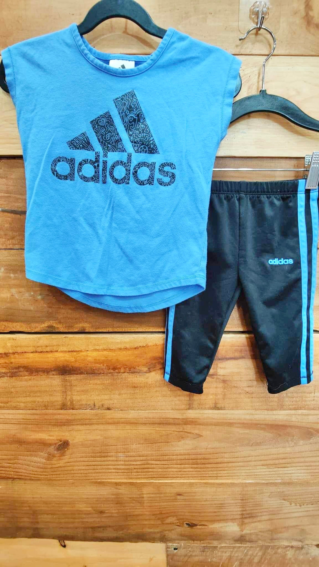 Adidas Periwinkle 2pc Outfit Size 2T