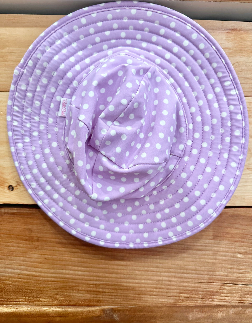Ruffle Butts Purple Polka Dot Sun Hat Size 0-12m