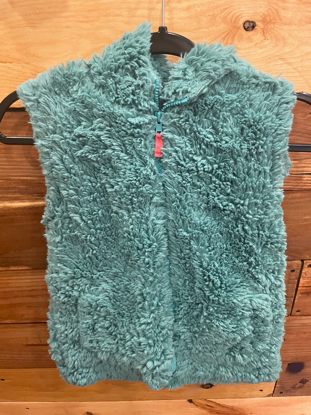 Mini Boden Teal Fur Vest Size 11-12Y