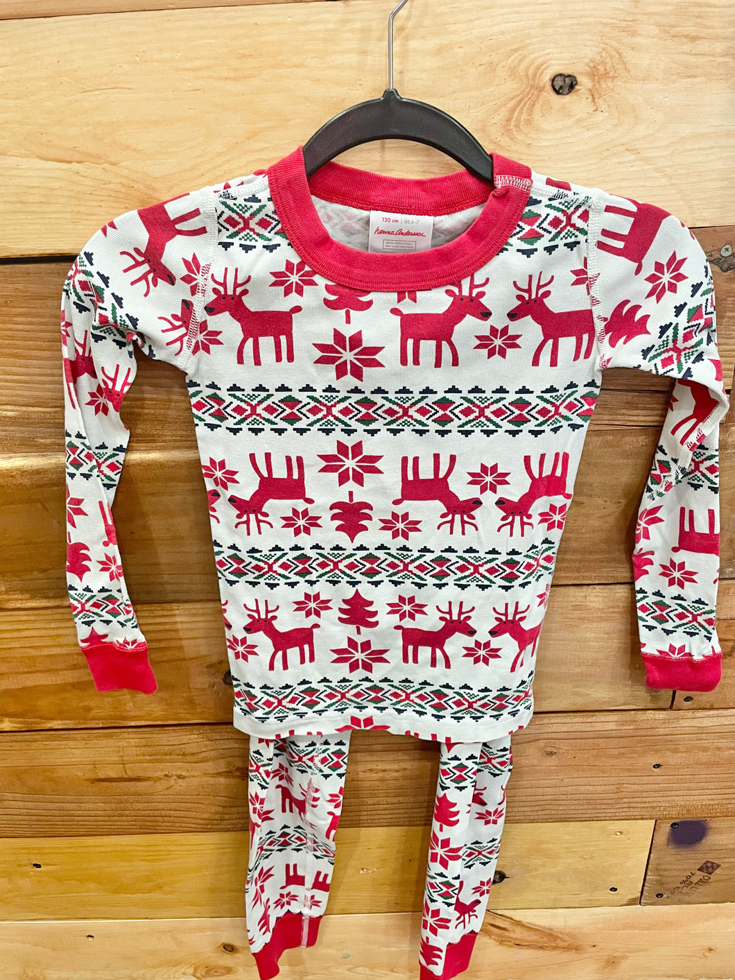 Hanna Andersson Reindeer Pajamas Size 6-7