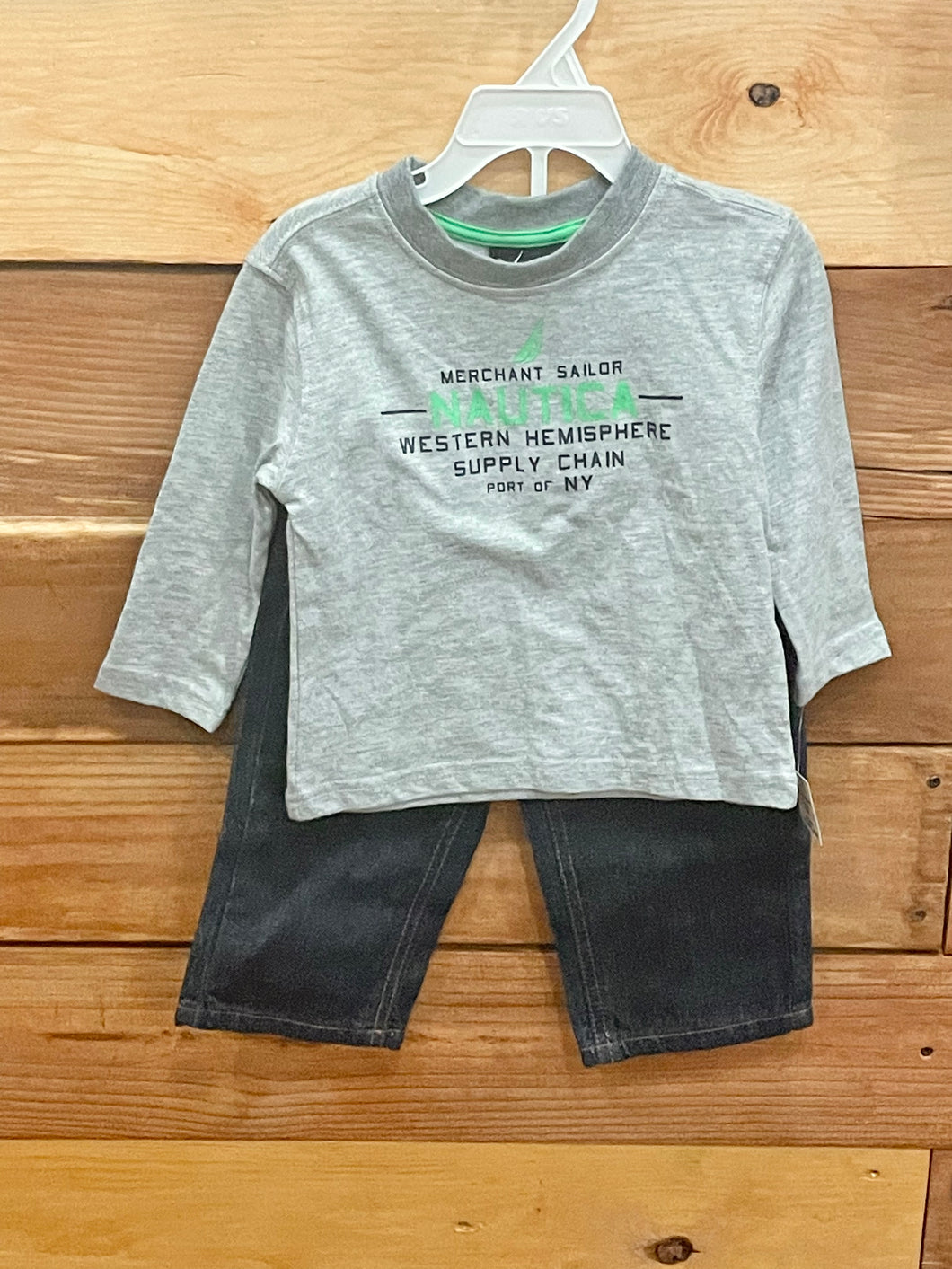 Nautica Gray 2pc Outfit Size 12m