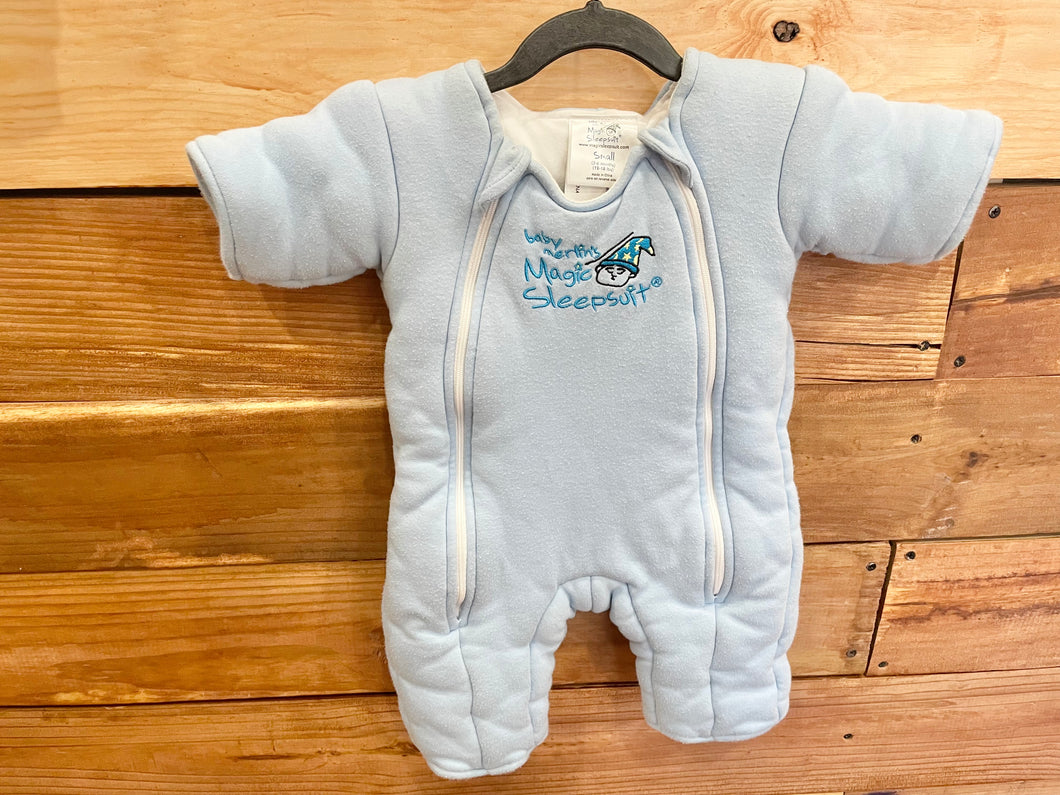 Baby Merlin's Magic Blue Sleepsuit Size 3-6m